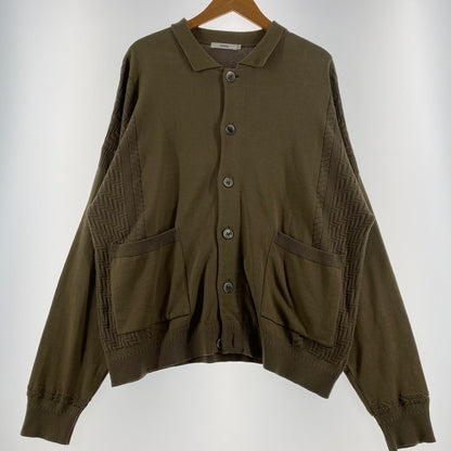 【中古品】【メンズ】 YASHIKI ヤシキ SAZANAMI COLLAR CARDIGAN MADE IN JAPAN YSK-21SS-KN03 サザナミ カラー カーディガン トップス 日本製 140-260704-ss-07-tei サイズ：1 カラー：グリーン 万代Net店