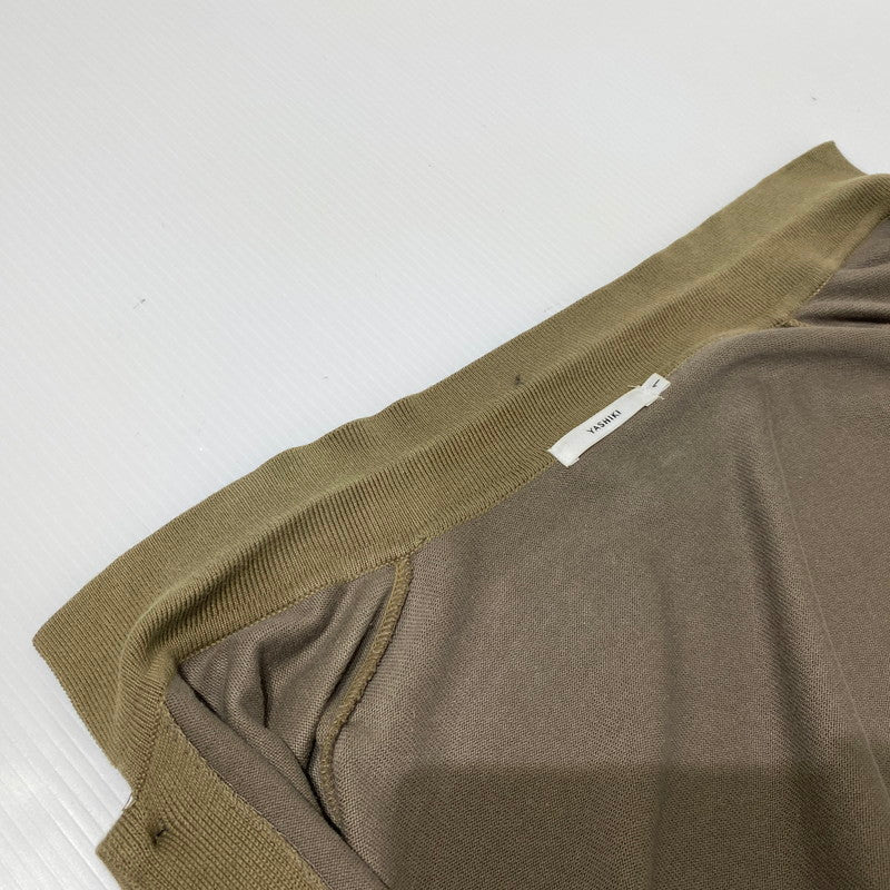 【中古品】【メンズ】 YASHIKI ヤシキ SAZANAMI COLLAR CARDIGAN MADE IN JAPAN YSK-21SS-KN03 サザナミ カラー カーディガン トップス 日本製 140-260704-ss-07-tei サイズ：1 カラー：グリーン 万代Net店