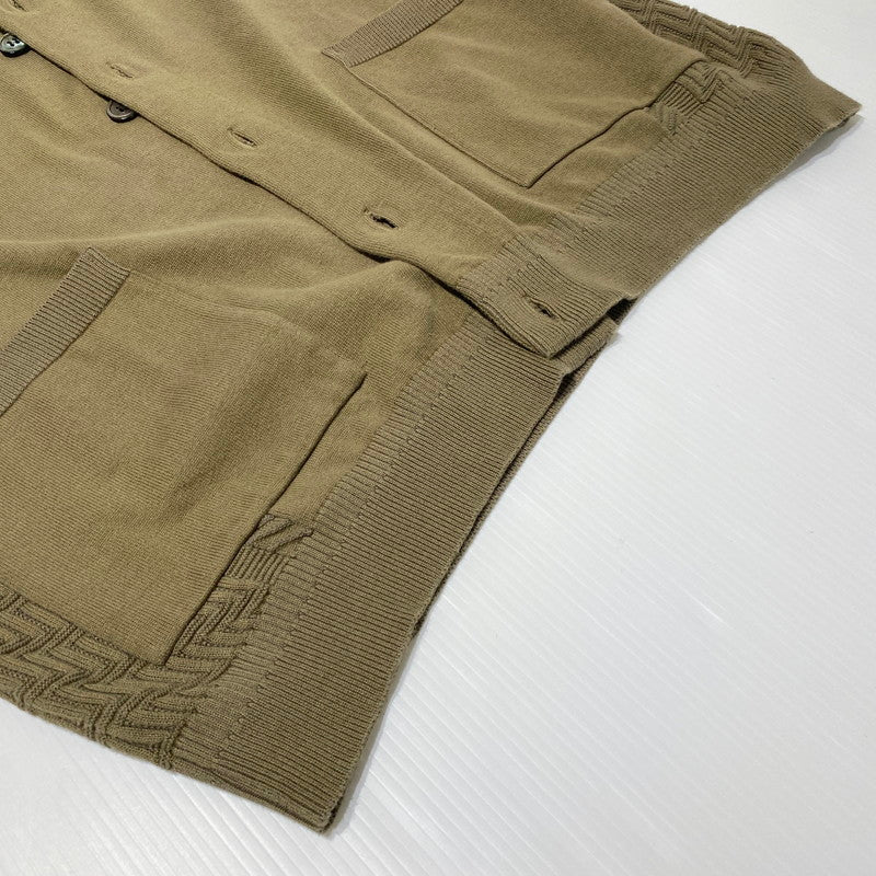 【中古品】【メンズ】 YASHIKI ヤシキ SAZANAMI COLLAR CARDIGAN MADE IN JAPAN YSK-21SS-KN03 サザナミ カラー カーディガン トップス 日本製 140-260704-ss-07-tei サイズ：1 カラー：グリーン 万代Net店