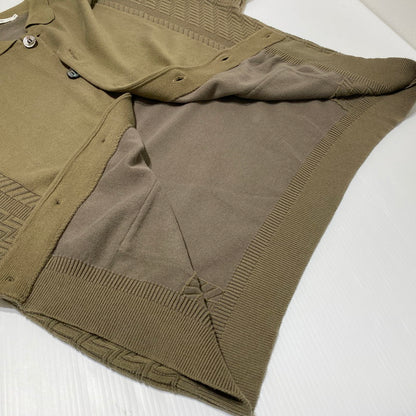 【中古品】【メンズ】 YASHIKI ヤシキ SAZANAMI COLLAR CARDIGAN MADE IN JAPAN YSK-21SS-KN03 サザナミ カラー カーディガン トップス 日本製 140-260704-ss-07-tei サイズ：1 カラー：グリーン 万代Net店