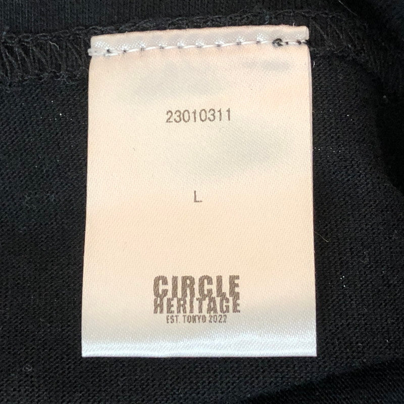 【中古品】【メンズ】 Circle Heritage サークルヘリテージ　PAINTED BORDER　L/S TEE　23010311 ペイント加工 ボーダー　ロングスリーブ　Tシャツ トップス 長袖 140-251012-ts-04-tei サイズ：L カラー：ホワイト 万代Net店