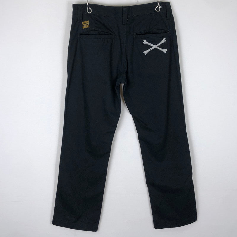 【中古品】【メンズ】 BONE EMBROIDERED WORK PANTS ボーン刺繍 ワークパンツ ボトムス 156-251115-ts-28-fuzh サイズ：30 カラー：ブラック 万代Net店
