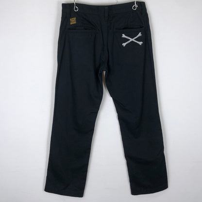 【中古品】【メンズ】 BONE EMBROIDERED WORK PANTS ボーン刺繍 ワークパンツ ボトムス 156-251115-ts-28-fuzh サイズ：30 カラー：ブラック 万代Net店
