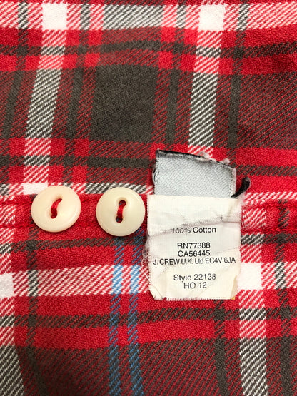 【中古品】【メンズ】 J.CREW ジェイクルー Style 22138 Flannel Shirt フランネルシャツ トップス 145-260819-SH-12-hon サイズ：L カラー：レッド 万代Net店