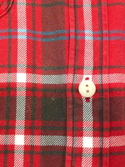 【中古品】【メンズ】 J.CREW ジェイクルー Style 22138 Flannel Shirt フランネルシャツ トップス 145-260819-SH-12-hon サイズ：L カラー：レッド 万代Net店