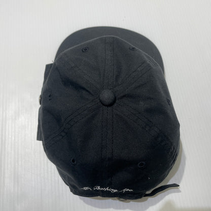 【中古品】【メンズ】 A BATHING APE アベイシングエイプ POCKET CAP 007CPJ301001M ポケットキャップ 帽子 ストラップ付き 185-260715-ko-07-tei サイズ：F カラー：ブラック 万代Net店
