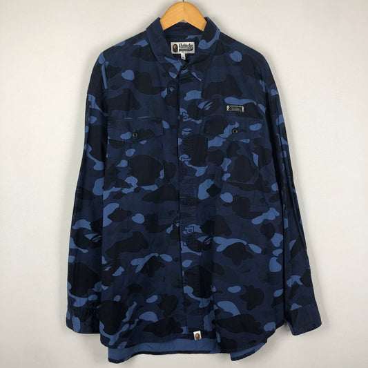 【中古品】【メンズ】 A BATHING APE アベイシングエイプ COLOR CAMO CPO SHIRT 001SHJ801005M カラー カモ シーピーオー シャツ 長袖 トップス 142-251002-ks-17-tei サイズ：XL カラー：カモ柄 万代Net店