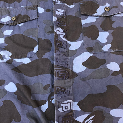 【中古品】【メンズ】 A BATHING APE アベイシングエイプ COLOR CAMO CPO SHIRT 001SHJ801005M カラー カモ シーピーオー シャツ 長袖 トップス 142-251002-ks-17-tei サイズ：XL カラー：カモ柄 万代Net店