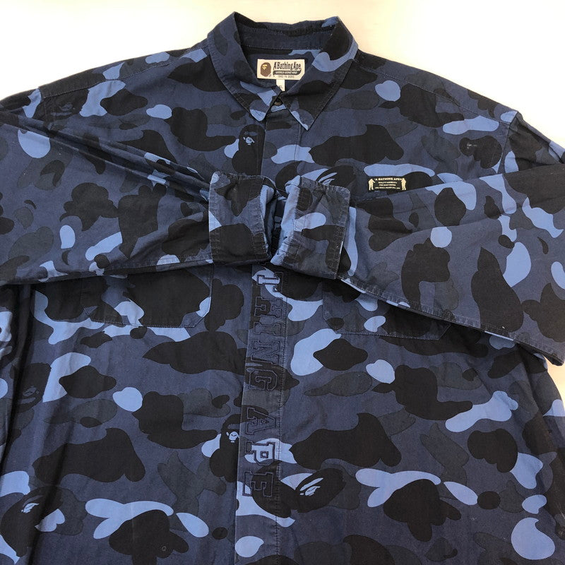 【中古品】【メンズ】 A BATHING APE アベイシングエイプ COLOR CAMO CPO SHIRT 001SHJ801005M カラー カモ シーピーオー シャツ 長袖 トップス 142-251002-ks-17-tei サイズ：XL カラー：カモ柄 万代Net店
