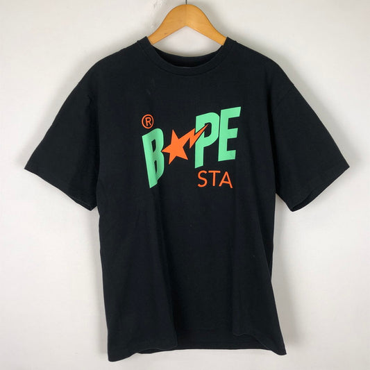 【中古品】【メンズ】 A BATHING APE アベイシングエイプ BAPE STA S/S TEE 001TEJ301019M ベイプ スター ショートスリーブ Tシャツ トップス 半袖 142-251115-ts-07-tei サイズ：XL カラー：ブラック 万代Net店