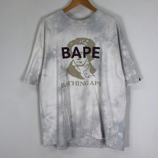 【中古品】【メンズ】 A BATHING APE アベイシングエイプ TIE DYE BATHING APE TEE 001CSJ801005M タイダイ ベイシング エイプ Tシャツ 半袖 トップス 142-251126-ks-11-tei サイズ：XL カラー：ホワイト 万代Net店