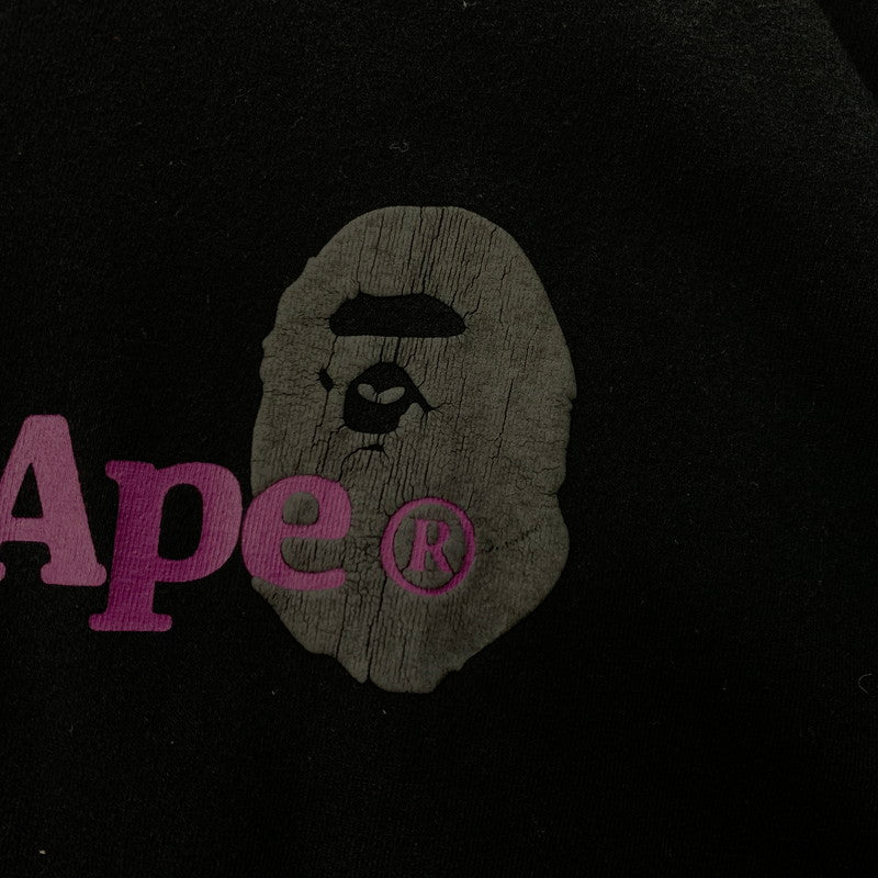 【中古品】【メンズ】 A BATHING APE アベイシングエイプ LOGO PRINT S/S TEE 001CSJ301007M ロゴプリント ショートスリーブ Tシャツ トップス 半袖 142-251115-ts-06-tei サイズ：XL カラー：ブラック 万代Net店