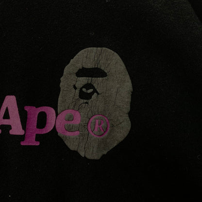 【中古品】【メンズ】 A BATHING APE アベイシングエイプ LOGO PRINT S/S TEE 001CSJ301007M ロゴプリント ショートスリーブ Tシャツ トップス 半袖 142-251115-ts-06-tei サイズ：XL カラー：ブラック 万代Net店