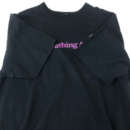 【中古品】【メンズ】 A BATHING APE アベイシングエイプ LOGO PRINT S/S TEE 001CSJ301007M ロゴプリント ショートスリーブ Tシャツ トップス 半袖 142-251115-ts-06-tei サイズ：XL カラー：ブラック 万代Net店