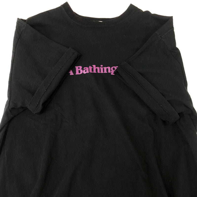 【中古品】【メンズ】 A BATHING APE アベイシングエイプ LOGO PRINT S/S TEE 001CSJ301007M ロゴプリント ショートスリーブ Tシャツ トップス 半袖 142-251115-ts-06-tei サイズ：XL カラー：ブラック 万代Net店