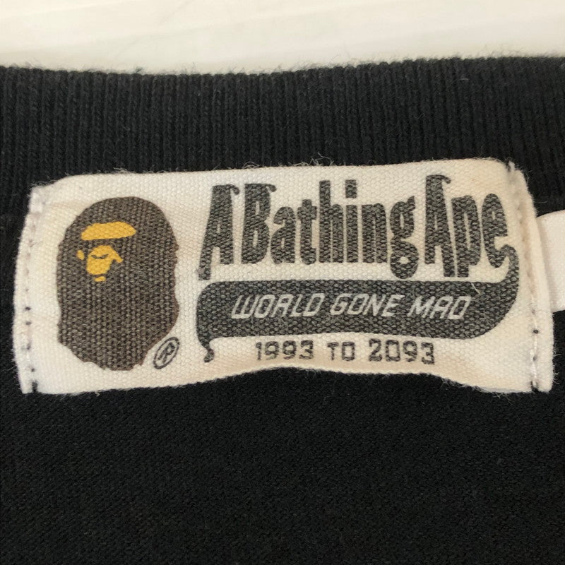 【中古品】【メンズ】 A BATHING APE アベイシングエイプ LOGO PRINT S/S TEE 001CSJ301007M ロゴプリント ショートスリーブ Tシャツ トップス 半袖 142-251115-ts-06-tei サイズ：XL カラー：ブラック 万代Net店