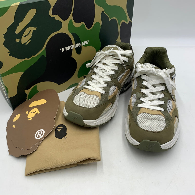 【中古品】【メンズ】 A BATHING APE アベイシングエイプ SHARK STA #2 MX91308 シャークスタ スニーカー 靴 シューズ 162-260627-ko-10-tei サイズ：29cm カラー：オリーブ 万代Net店