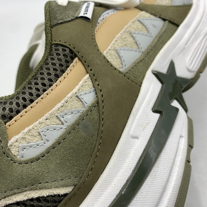 【中古品】【メンズ】 A BATHING APE アベイシングエイプ SHARK STA #2 MX91308 シャークスタ スニーカー 靴 シューズ 162-260627-ko-10-tei サイズ：29cm カラー：オリーブ 万代Net店