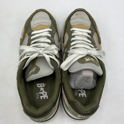 【中古品】【メンズ】 A BATHING APE アベイシングエイプ SHARK STA #2 MX91308 シャークスタ スニーカー 靴 シューズ 162-260627-ko-10-tei サイズ：29cm カラー：オリーブ 万代Net店