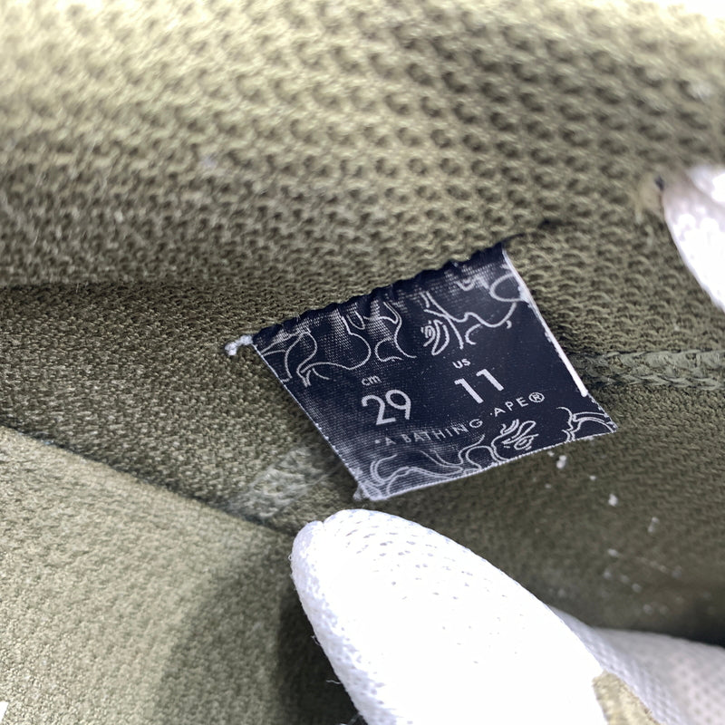 【中古品】【メンズ】 A BATHING APE アベイシングエイプ SHARK STA #2 MX91308 シャークスタ スニーカー 靴 シューズ 162-260627-ko-10-tei サイズ：29cm カラー：オリーブ 万代Net店