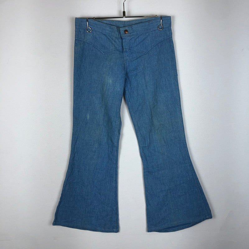 【現状渡し品】【メンズ】 PLUSHBOTTOMS プラッシュボトムズ FLARE DENIM PANTS フレア デニムパンツ ボトムス ジーンズ 156-251225-ks-04-tei サイズ：表記サイズなし カラー：インディゴ 万代Net店