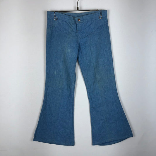 【現状渡し品】【メンズ】 PLUSHBOTTOMS プラッシュボトムズ FLARE DENIM PANTS フレア デニムパンツ ボトムス ジーンズ 156-251225-ks-04-tei サイズ：表記サイズなし カラー：インディゴ 万代Net店