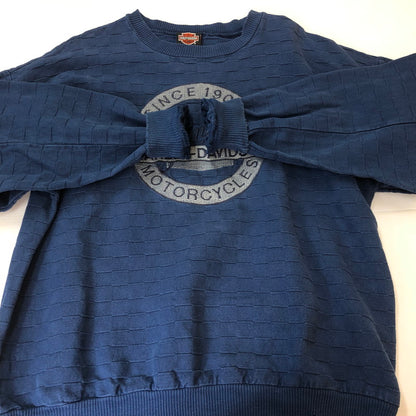 【現状渡し品】【メンズ】 HARLEY DAVIDSON ハーレーダビッドソン 90’s SWEATSHIRT MADE IN USA 90年代 スウェット シャツ トップス トレーナー プルオーバー USA製 145-251016-ts-19-tei サイズ：M カラー：ネイビー 万代Net店