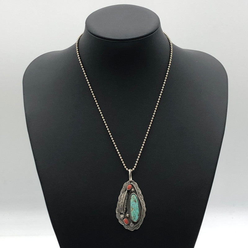 【中古品】【メンズ/レディース】 BIG HAND ビッグハンド 3D NECKLACE TOP 3D ネックレス トップ アクセサリー ジュエリー ターコイズ 192-251106-ts-18-tei カラー：シルバー 万代Net店