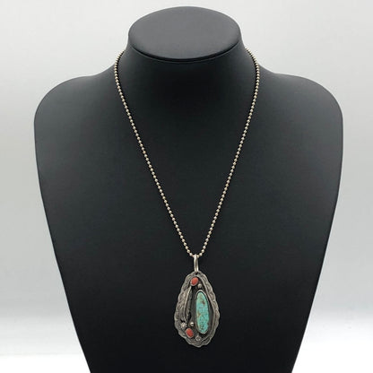 【中古品】【メンズ/レディース】 BIG HAND ビッグハンド 3D NECKLACE TOP 3D ネックレス トップ アクセサリー ジュエリー ターコイズ 192-251106-ts-18-tei カラー：シルバー 万代Net店