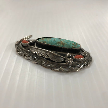 【中古品】【メンズ/レディース】 BIG HAND ビッグハンド 3D NECKLACE TOP 3D ネックレス トップ アクセサリー ジュエリー ターコイズ 192-251106-ts-18-tei カラー：シルバー 万代Net店