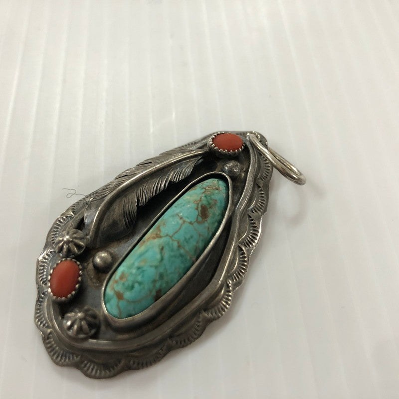 【中古品】【メンズ/レディース】 BIG HAND ビッグハンド 3D NECKLACE TOP 3D ネックレス トップ アクセサリー ジュエリー ターコイズ 192-251106-ts-18-tei カラー：シルバー 万代Net店