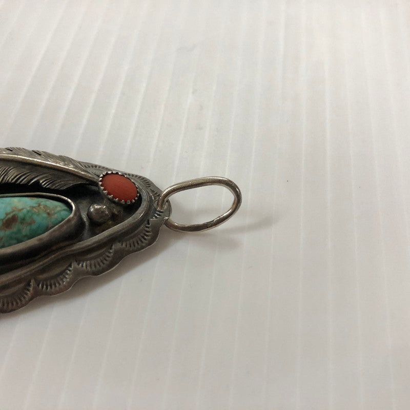 【中古品】【メンズ/レディース】 BIG HAND ビッグハンド 3D NECKLACE TOP 3D ネックレス トップ アクセサリー ジュエリー ターコイズ 192-251106-ts-18-tei カラー：シルバー 万代Net店