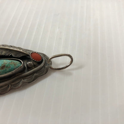 【中古品】【メンズ/レディース】 BIG HAND ビッグハンド 3D NECKLACE TOP 3D ネックレス トップ アクセサリー ジュエリー ターコイズ 192-251106-ts-18-tei カラー：シルバー 万代Net店