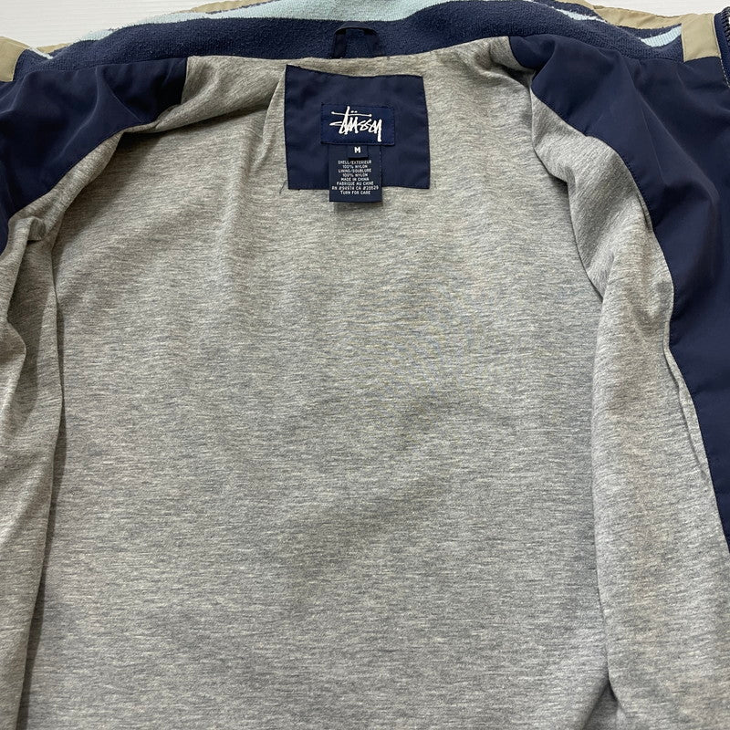 【現状渡し品】【メンズ】 STUSSY ステューシー NYLON JACKET ナイロンジャケット ライトアウター フルジップ 紺タグ 142-251217-ts-02-tei サイズ：M カラー：ネイビー 万代Net店