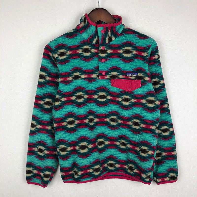 【中古品】【レディース】 patagonia パタゴニア SYNCHILLA SNAP-T PULLOVER 25455FA15 シンチラ スナップT プルオーバー ライトアウター フリースジャケット 144-251007-yo-16-fuz サイズ：WOMEN S カラー：総柄 万代Net店