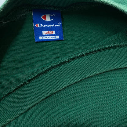 【中古品】【メンズ】 Champion チャンピオン 90's LOGO L/S SHIRT 90年代 ロゴ ロングスリーブ シャツ 長袖 トップス 青タグ 145-251229-yo-02-fuz サイズ：L カラー：グリーン 万代Net店