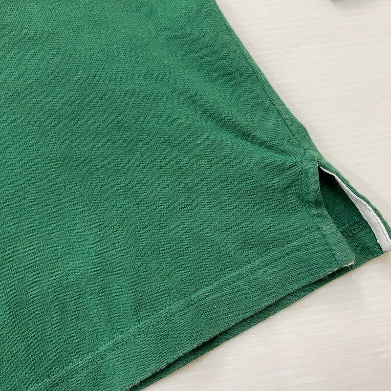 【中古品】【メンズ】 Champion チャンピオン 90's LOGO L/S SHIRT 90年代 ロゴ ロングスリーブ シャツ 長袖 トップス 青タグ 145-251229-yo-02-fuz サイズ：L カラー：グリーン 万代Net店