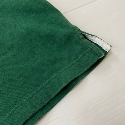 【中古品】【メンズ】 Champion チャンピオン 90's LOGO L/S SHIRT 90年代 ロゴ ロングスリーブ シャツ 長袖 トップス 青タグ 145-251229-yo-02-fuz サイズ：L カラー：グリーン 万代Net店