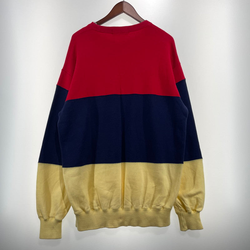 【中古品】【メンズ】 POLO by RALPH LAUREN ポロ バイ ラルフローレン 90’s BORDER SWEAT 90年代 ボーダー スウェット 長袖 トップス トレーナー 147-260828-yo-16-teih サイズ：L カラー：マルチ 万代Net店