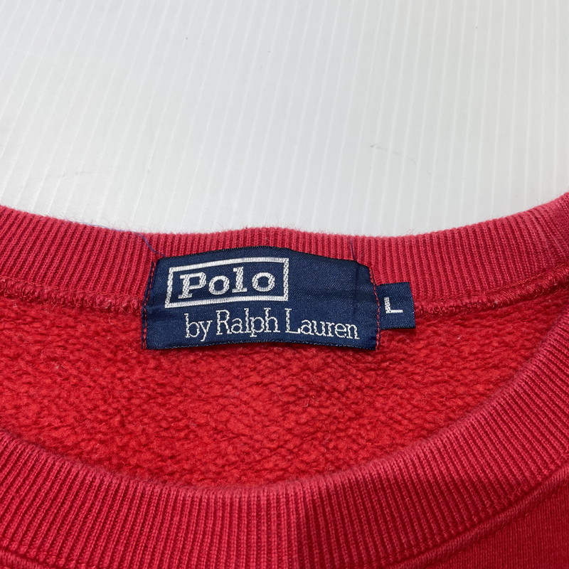 【中古品】【メンズ】 POLO by RALPH LAUREN ポロ バイ ラルフローレン 90’s BORDER SWEAT 90年代 ボーダー スウェット 長袖 トップス トレーナー 147-260828-yo-16-teih サイズ：L カラー：マルチ 万代Net店
