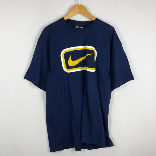 【中古品】【メンズ】 NIKE ナイキ S/S LOGO PRINT TEE 670452 ショートスリーブ ロゴ プリント Tシャツ 半袖 トップス 148-251006-ks-25-tei サイズ：L カラー：ネイビー 万代Net店