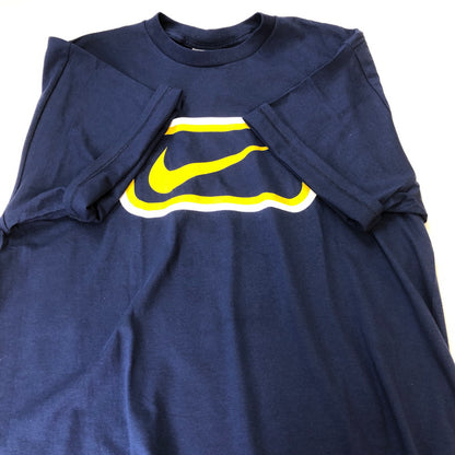 【中古品】【メンズ】 NIKE ナイキ S/S LOGO PRINT TEE 670452 ショートスリーブ ロゴ プリント Tシャツ 半袖 トップス 148-251006-ks-25-tei サイズ：L カラー：ネイビー 万代Net店