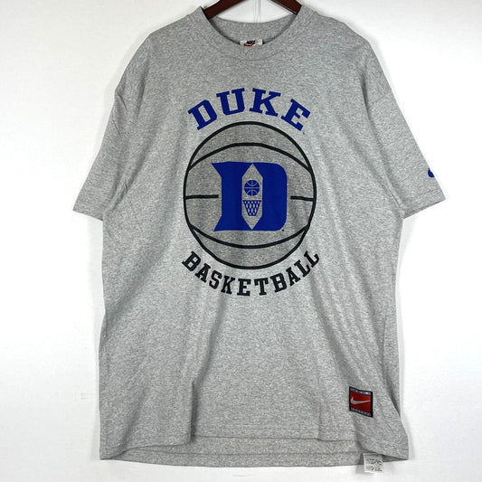 【中古品】【メンズ】 NIKE ナイキ 90's DUKE BASKETBALL TEE 90年代 デューク バスケットボール Tシャツ 半袖 トップス 148-260720-sa-11-tei サイズ：L カラー：グレー 万代Net店