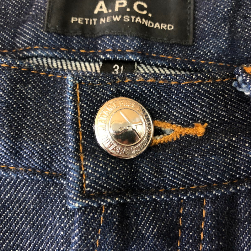 【中古美品】【メンズ】 A.P.C. アーペーセー PETIT NEW STANDARD DENIM 0519 プチ ニュー スタンダード デニム ボトムス ジーンズ 152-251120-yy-21-tei サイズ：31 カラー：インディゴ 万代Net店