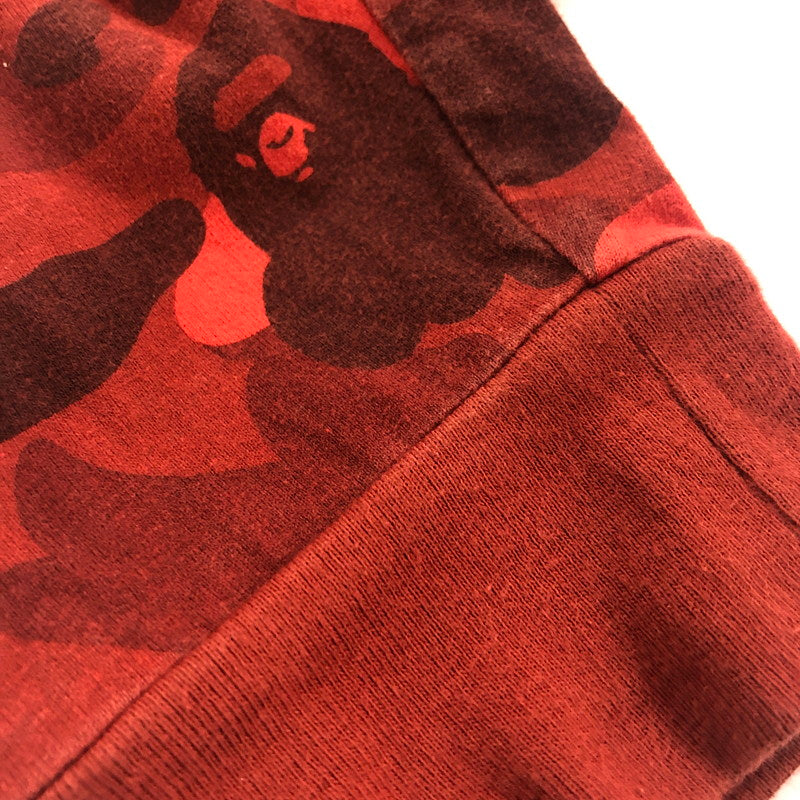 【中古品】【メンズ】 A BATHING APE アベイシングエイプ COLOR CAMO BUSY SHARK L/S TEE 001LTI301007M カラーカモ ビジーシャーク ロングスリーブ Tシャツ 半袖 トップス 142-251126-ks-12-tei サイズ：XL カラー：レッド 万代Net店