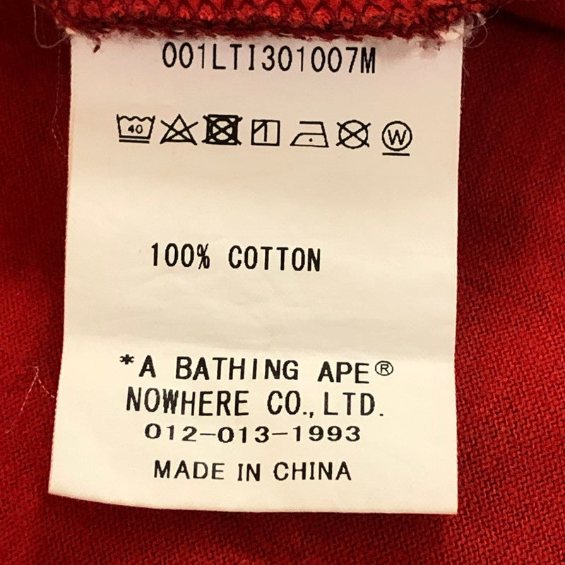 【中古品】【メンズ】 A BATHING APE アベイシングエイプ COLOR CAMO BUSY SHARK L/S TEE 001LTI301007M カラーカモ ビジーシャーク ロングスリーブ Tシャツ 半袖 トップス 142-251126-ks-12-tei サイズ：XL カラー：レッド 万代Net店
