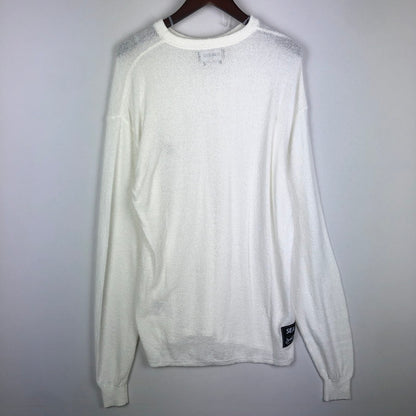 【中古品】【メンズ】 DENHAM デンハム × WIND AND SEA ウィンダンシー 別注 コラボ BOUCLET PILE L/S TEE WDS-C-DHM-25-Q4-08 ブークレー ロングスリーブ 長袖Tシャツ 142-251007-yo-05-fuz サイズ：S カラー：ホワイト 万代Net店