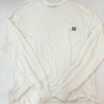【中古品】【メンズ】 DENHAM デンハム × WIND AND SEA ウィンダンシー 別注 コラボ BOUCLET PILE L/S TEE WDS-C-DHM-25-Q4-08 ブークレー ロングスリーブ 長袖Tシャツ 142-251007-yo-05-fuz サイズ：S カラー：ホワイト 万代Net店