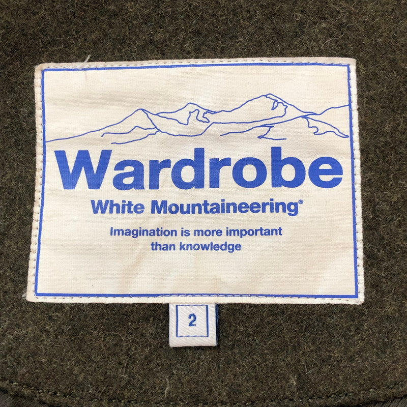 【中古品】【メンズ】 WHITE MOUNTAINEERING ホワイトマウンテニアリング WOOL MELTON MODS COAT　WR1273202 ウール　メルトン　モッズ　コート　アウター 144-251012-ts-09-tei サイズ：2 カラー：カーキ 万代Net店