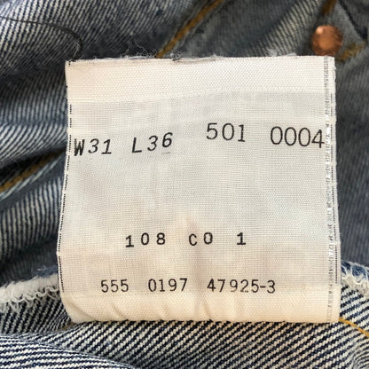 【中古品】【メンズ】 Levi's リーバイス 501XX BIG-E BUTTON FLY DENIM PANTS 501-0004 ビッグイー ボタンフライ デニム パンツ ボトムス ジーンズ 97年製 バレンシア復刻 156-251009-ks-27-tei サイズ：31 カラー：インディゴ 万代Net店